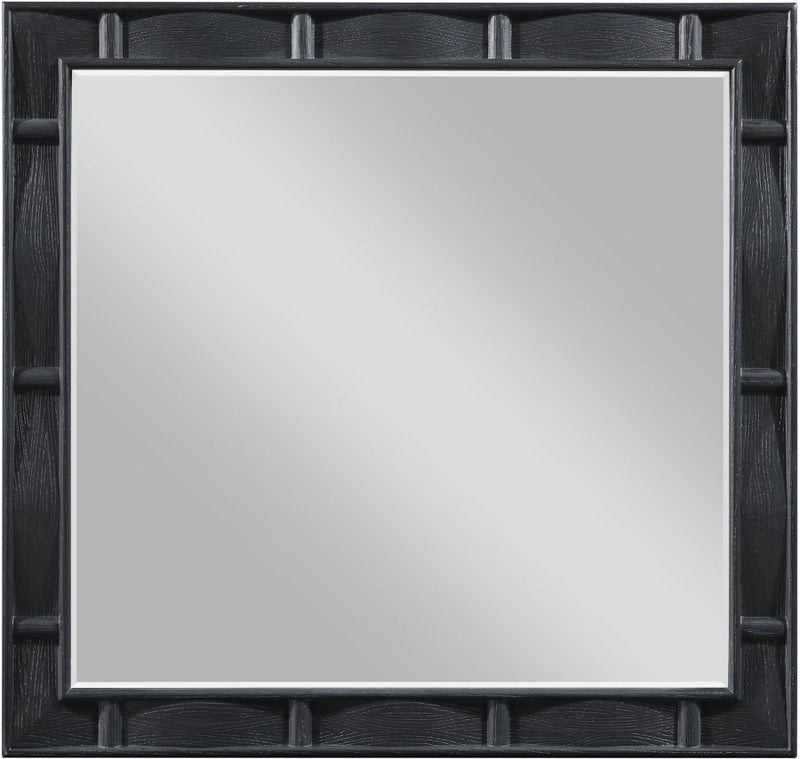 Weave Oak Veneer Mirror in Black - 317Black-M