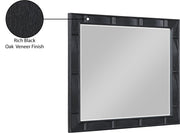 Weave Oak Veneer Mirror in Black - 317Black-M