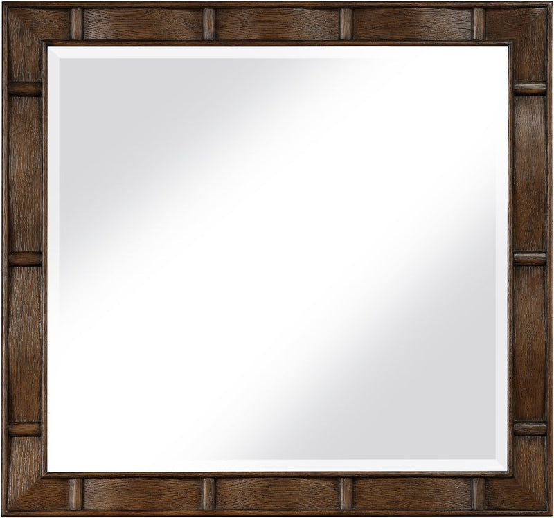 Weave Oak Veneer Mirror in Brown - 317Brown-M