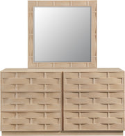 Weave Oak Veneer Mirror in Natural - 317Natural-M