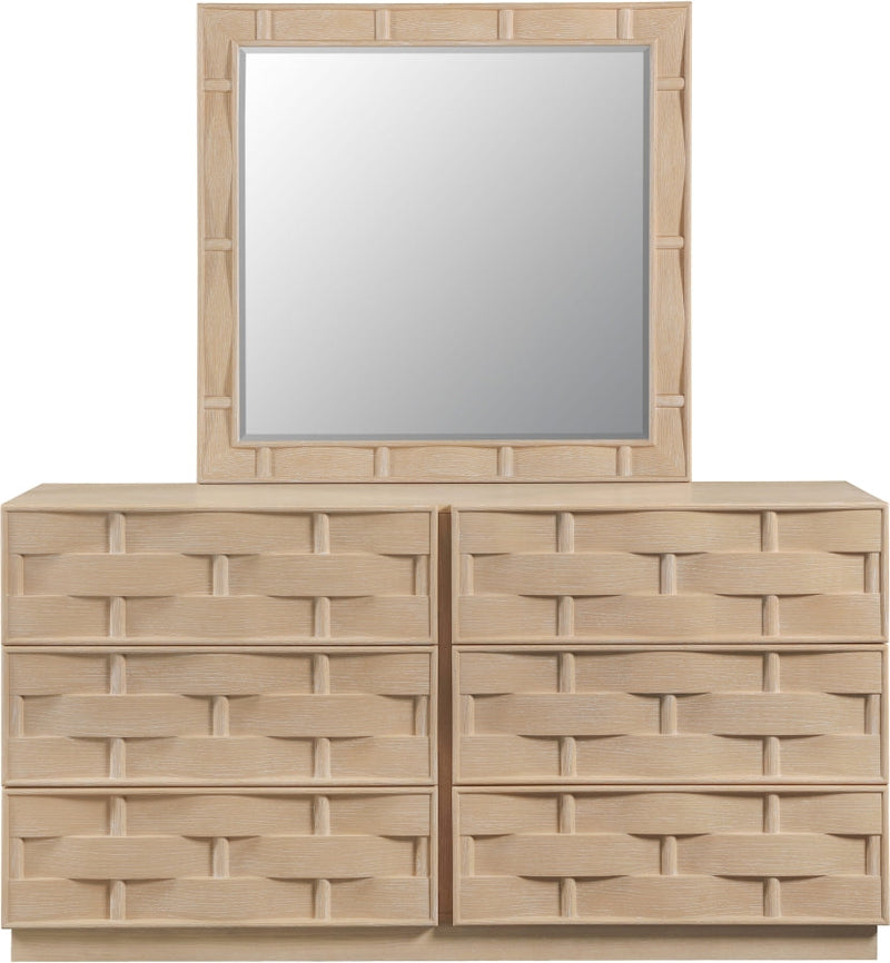 Weave Oak Veneer Mirror in Natural - 317Natural-M