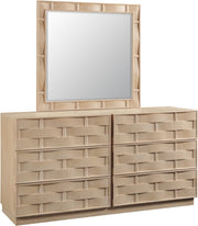Weave Oak Veneer Mirror in Natural - 317Natural-M