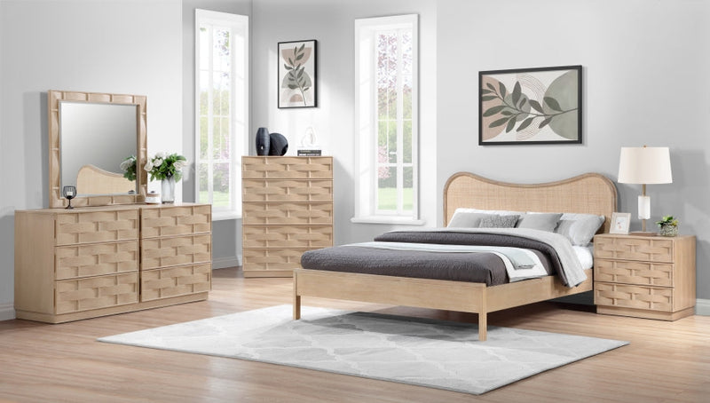 Weave Oak Veneer Mirror in Natural - 317Natural-M