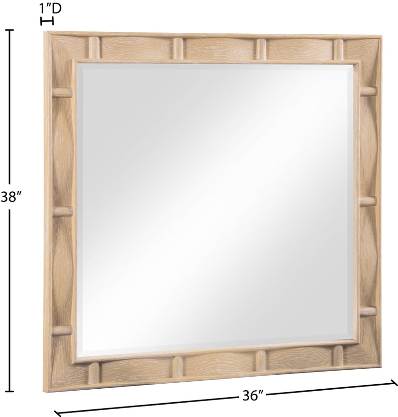 Weave Oak Veneer Mirror in Natural - 317Natural-M