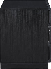 Weave Oak Veneer Nightstand in Black - 317Black-NS