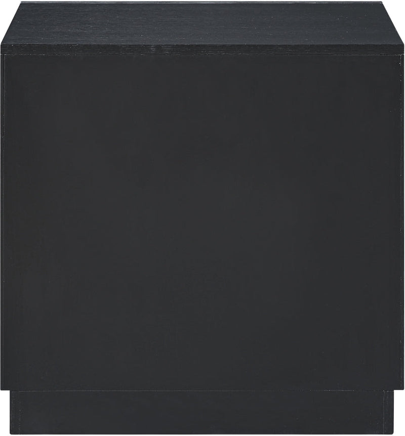 Weave Oak Veneer Nightstand in Black - 317Black-NS