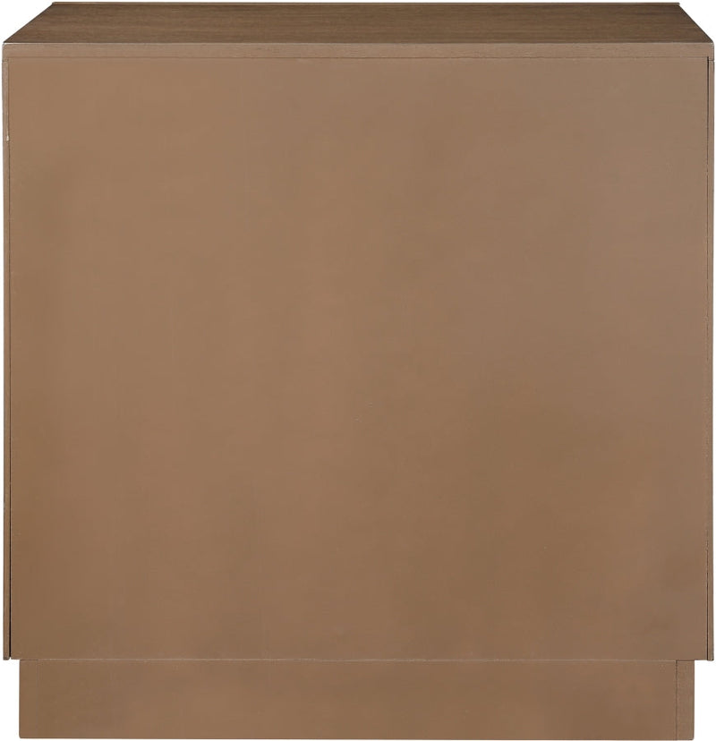 Weave Oak Veneer Nightstand in Brown - 317Brown-NS