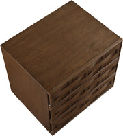 Weave Oak Veneer Nightstand in Brown - 317Brown-NS