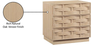 Weave Oak Veneer Nightstand in Natural - 317Natural-NS