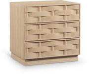 Weave Oak Veneer Nightstand in Natural - 317Natural-NS