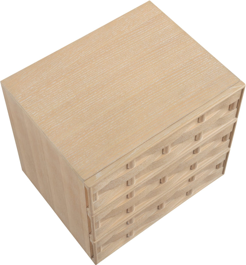 Weave Oak Veneer Nightstand in Natural - 317Natural-NS