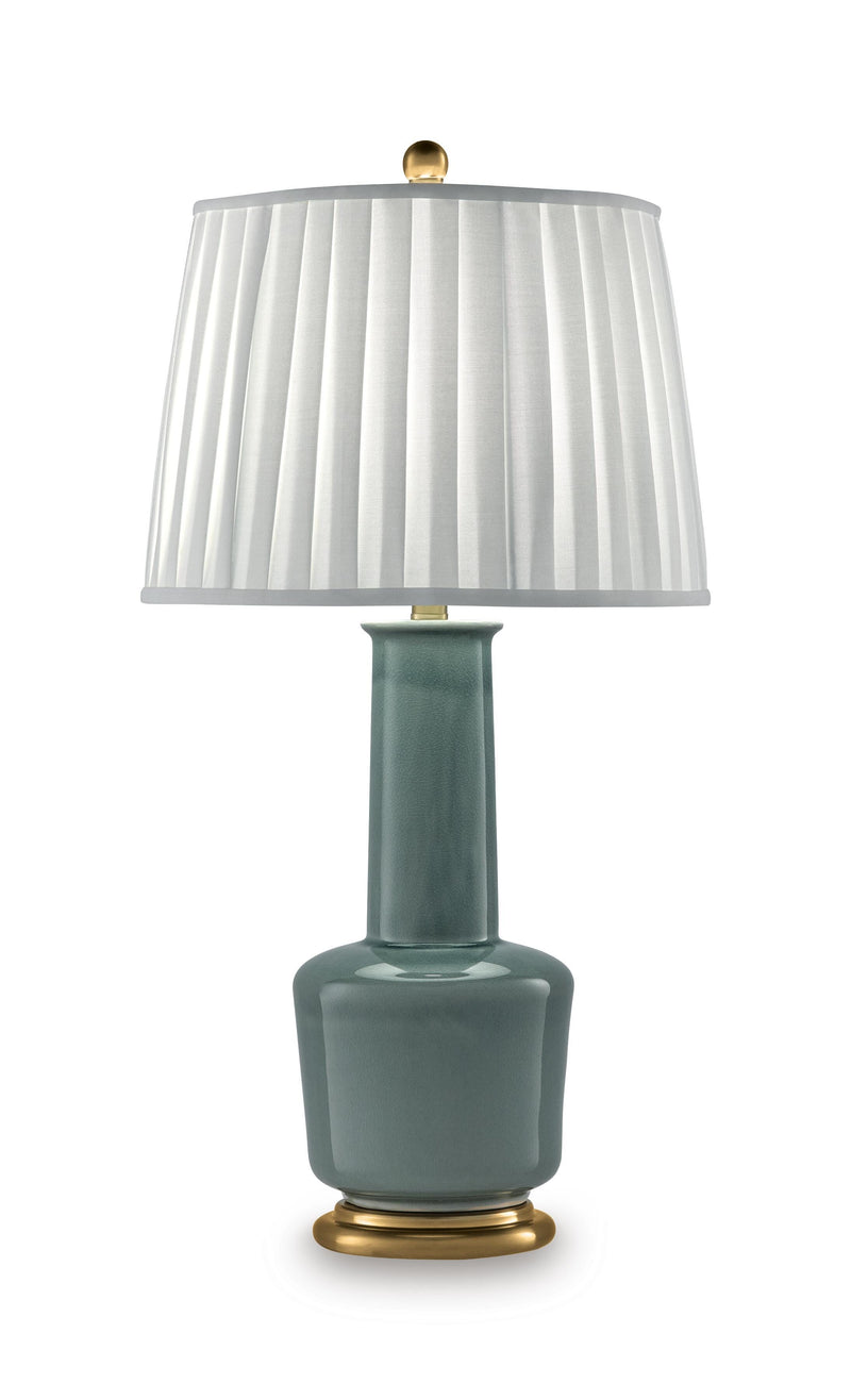 Webbington Teal/Gold Finish Table Lamp - L100944