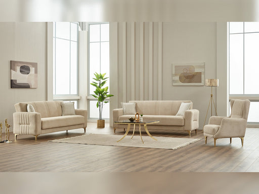 Wedy 3-pieces (Sofa & Loveseat & Chair) Livingroom in Cream - 200-SIM-WED-GIRNE03-321