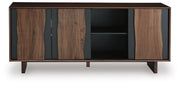 Welby Brown/Charcoal Accent Cabinet - A4000679
