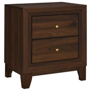 Welsley 2-drawer Nightstand Bedside Table Walnut - 223442