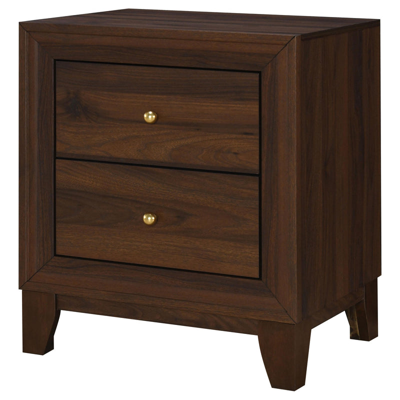 Welsley 2-drawer Nightstand Bedside Table Walnut - 223442