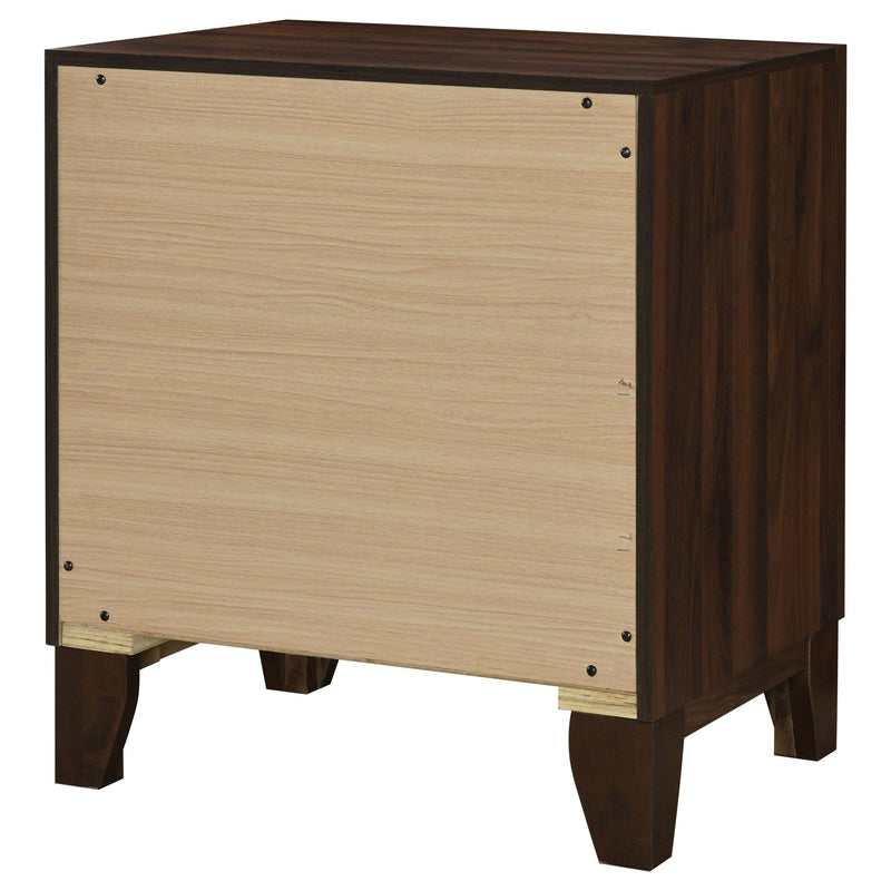 Welsley 2-drawer Nightstand Bedside Table Walnut - 223442