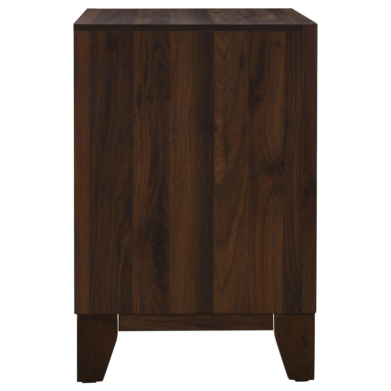 Welsley 2-drawer Nightstand Bedside Table Walnut - 223442