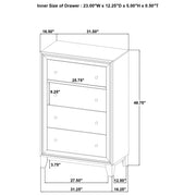 Welsley 4-drawer Chest of Drawers Walnut - 223445