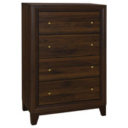 Welsley 5-piece Eastern King Bedroom Set Walnut - 223441KE-S5