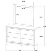 Welsley 6-drawer Dresser and Mirror Walnut - 223443M