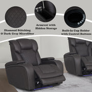 Wendell Power Motion Recliner w/Storage, USB & LED - LV06222