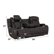 Wendell Power Motion Sofa w/Dropdown Table, Storage, USB & LED - LV06220