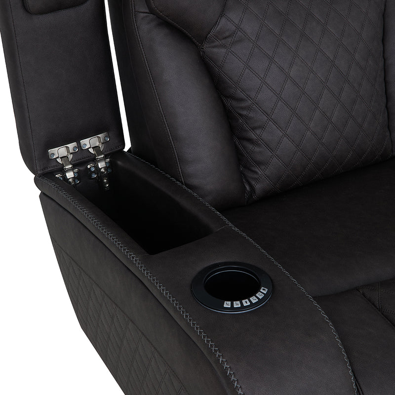 Wendell Power Motion Sofa w/Dropdown Table, Storage, USB & LED - LV06220
