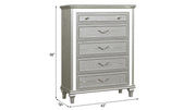 Wendy - 5 Drawers Silver Chest with LED light - B256-C