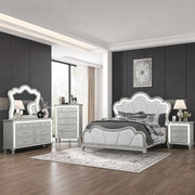 Wendy - Silver King Bed, Dresser, Mirror, Chest, Nightstand - B256-KDMCN