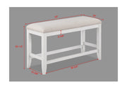 Wendy White Counter Height Dining Set - Gate FurnitureCounter Height Set