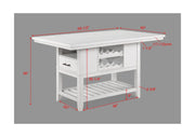 Wendy White Counter Height Dining Set - Gate FurnitureCounter Height Set