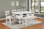 Wendy White Counter Height Dining Set - Gate FurnitureCounter Height Set