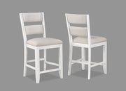 Wendy White Counter Height Dining Set - Gate FurnitureCounter Height Set