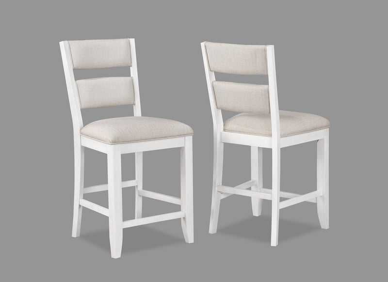 Wendy White Counter Height Dining Set - Gate FurnitureCounter Height Set