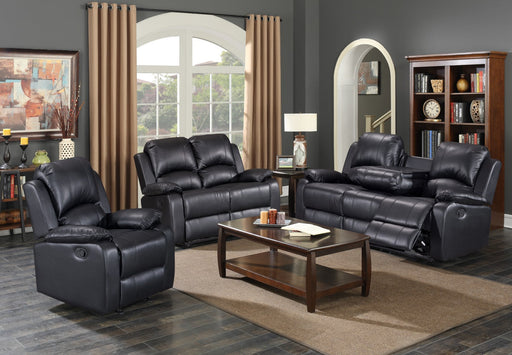 Wesley Black Sofa & Loveseat & Chair - WESLEY-BK-SLC