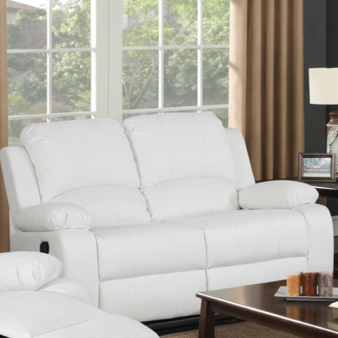 Wesley White Loveseat - WESLEY-WH-LS