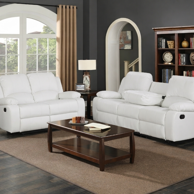 Wesley White Sofa & Loveseat - WESLEY-WT-SLS