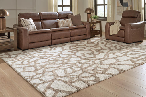 Wessonland Ivory/Brown/Gray Extra Large Rug - R408650