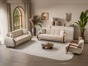 West 3-pieces (Sofa & Loveseat & Chair) Livingroom Set in Beige - 200-ST-WES-FLORIA05-321