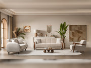 West 3-pieces (Sofa & Loveseat & Chair) Livingroom Set in Beige - 200-ST-WES-FLORIA05-321