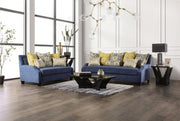 West Brompton Navy/Yellow Sofa - SM2274-SF