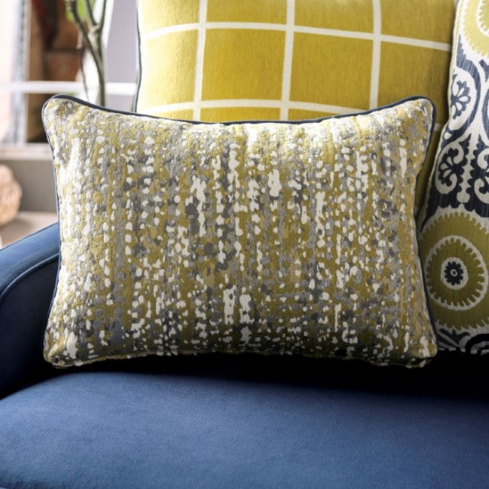 West Brompton Navy/Yellow Sofa - SM2274-SF