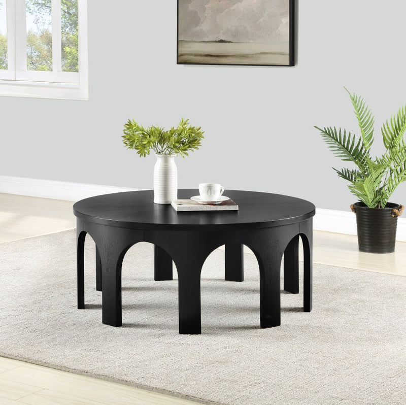 Westfield Solid Wood And Oak Veneer Coffee Table in Black - 99076Black-C
