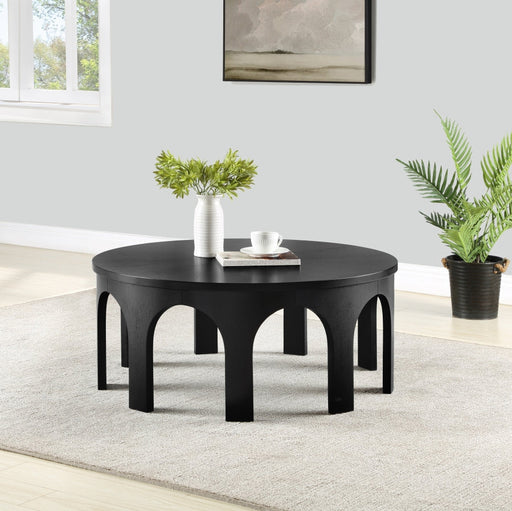 Westfield Solid Wood And Oak Veneer Coffee Table in Black - 99076Black-C