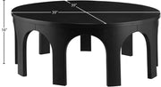 Westfield Solid Wood And Oak Veneer Coffee Table in Black - 99076Black-C