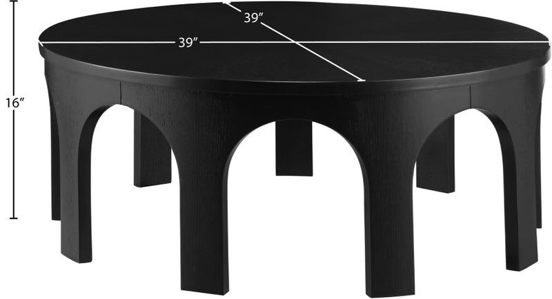 Westfield Solid Wood And Oak Veneer Coffee Table in Black - 99076Black-C