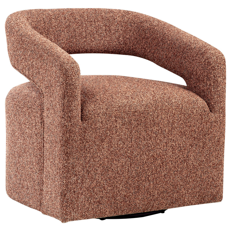 Westhill Boucle Upholstered Swivel Accent Chair Berry - 907539