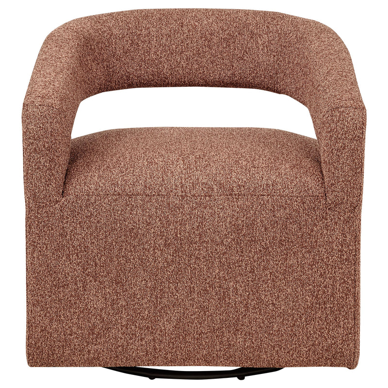 Westhill Boucle Upholstered Swivel Accent Chair Berry - 907539
