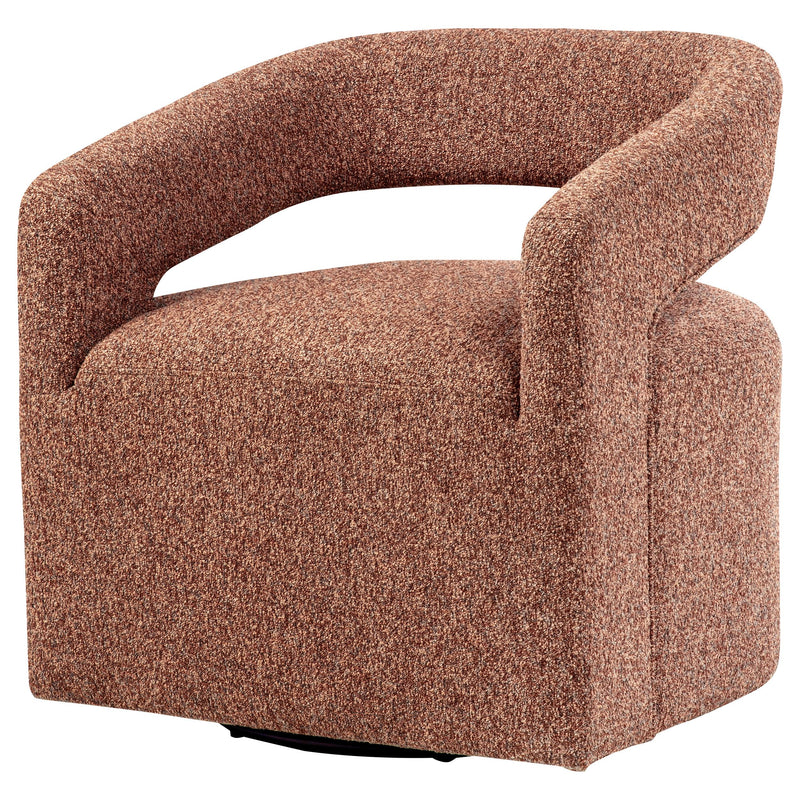 Westhill Boucle Upholstered Swivel Accent Chair Berry - 907539